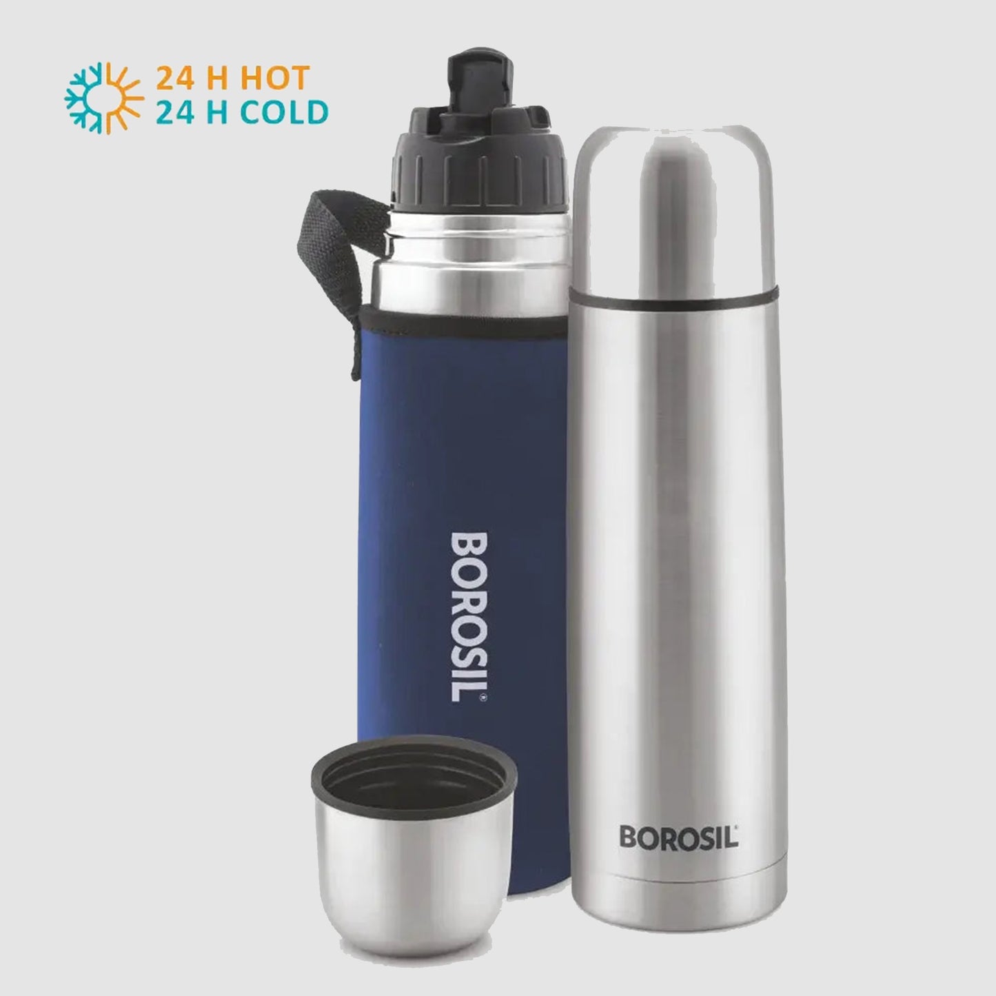 Borosil Thermo Flask, Blue- BO