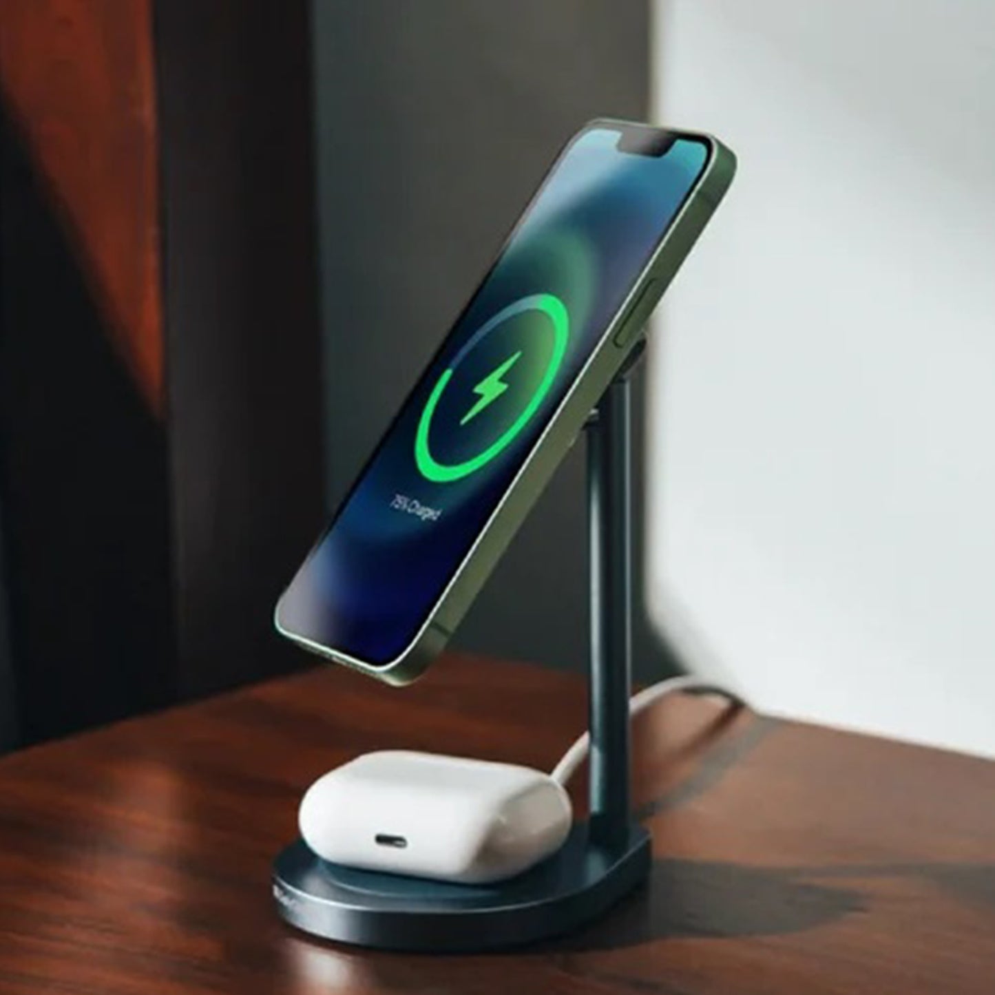 DailyObjects SURGE™ 2-In-1 Universal Magnetic Wireless Charging Station (18W)- BO
