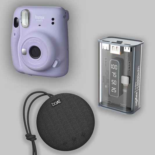 Boat Speaker + Instax Camera + Power Bank