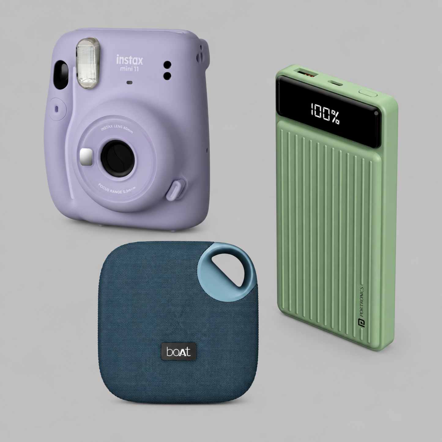Boat Speaker + Instax Camera + Power Bank
